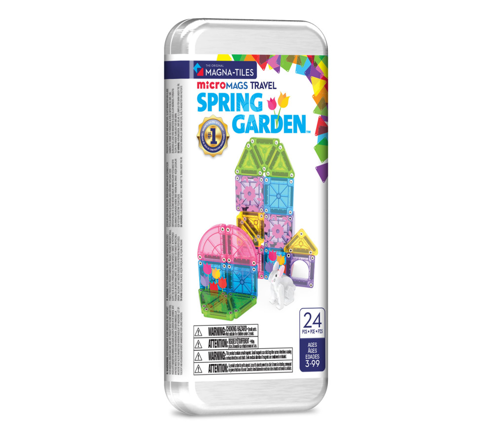 MAGNA-TILES Klocki Magnetyczne microMAGS Spring Garden Travel 24 el.