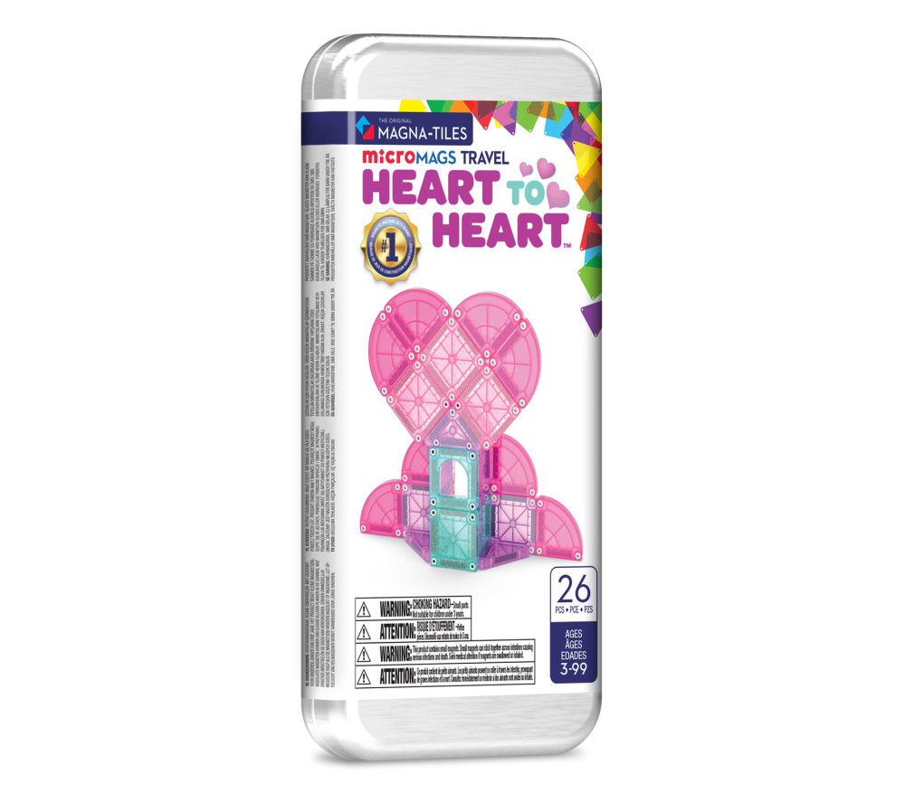 MAGNA-TILES® Klocki Magnetyczne microMAGS Heart to Heart Travel 26 el.