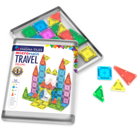MAGNA-TILES Klocki Magnetyczne Travel microMAGS XL 55 el.