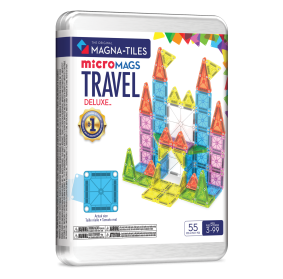 MAGNA-TILES Klocki Magnetyczne Travel microMAGS XL 55 el.