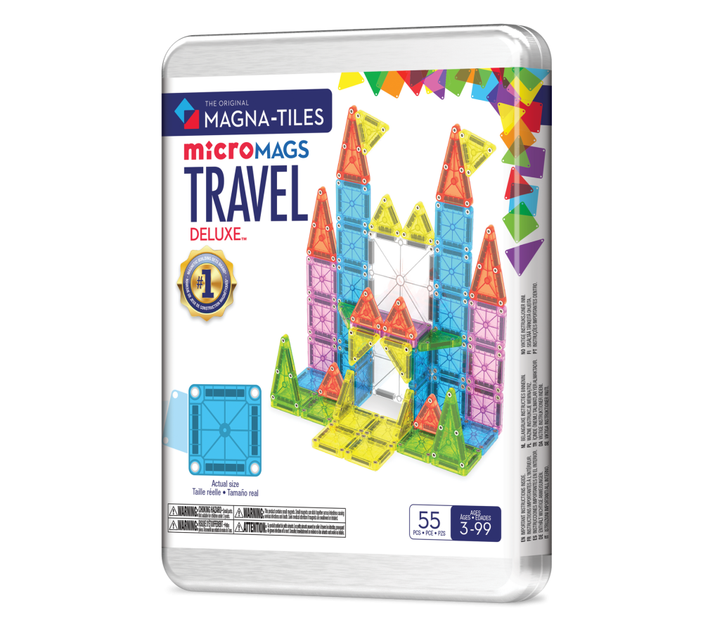 MAGNA-TILES Klocki Magnetyczne Travel microMAGS XL 55 el.