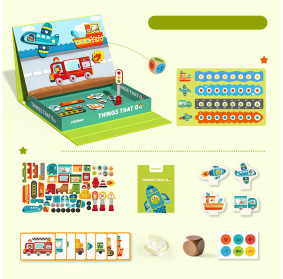 MIDEER Magnetyczna gra 2w1 – Pojazdy