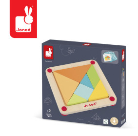 Janod Układanka drewniana Tangram Sensoriel 2+ (edycja 2026)