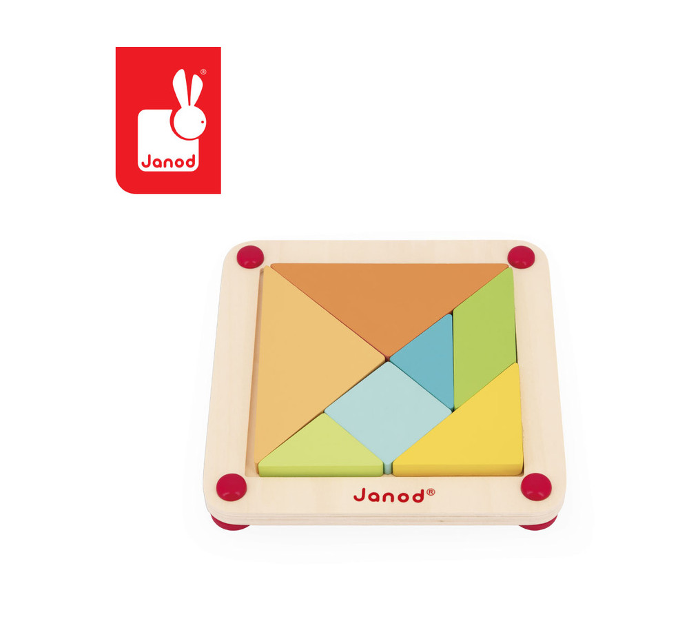 Janod Układanka drewniana Tangram Sensoriel 2+ (edycja 2026)