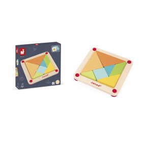Janod Układanka drewniana Tangram Sensoriel 2+ (edycja 2026)