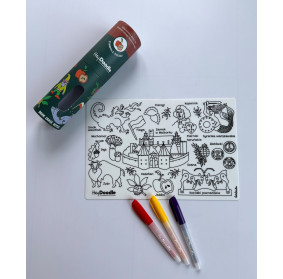 HEY DOODLE Symbole Polski Mata Silikonowa do Kolorowania A4