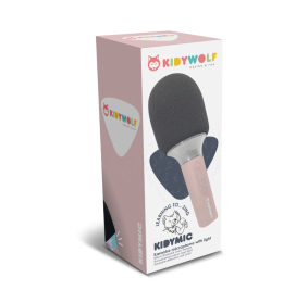 Mikrofon do karaoke z modulacją Kidymic Kidywolf różowy