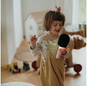 Mikrofon do karaoke z modulacją Kidymic Kidywolf różowy