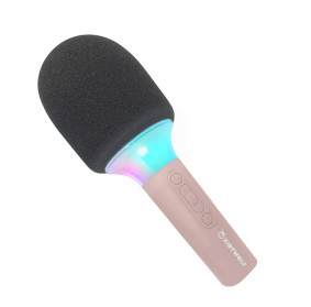 Mikrofon do karaoke z modulacją Kidymic Kidywolf różowy