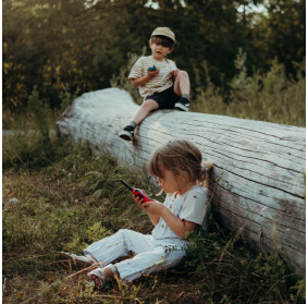 Walkie talkie Kidytalk Kidywolf niebiesko-czerwone
