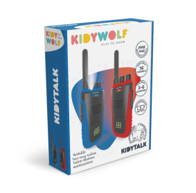 Walkie talkie Kidytalk Kidywolf niebiesko-czerwone