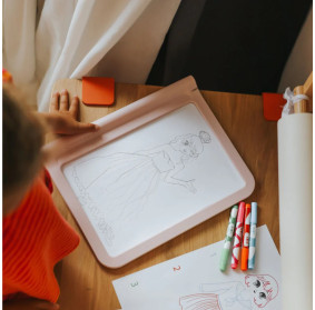 Podświetlany tablet rysunkowy Kidydraw Pro Kidywolf RÓŻOWY