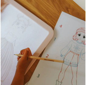 Podświetlany tablet rysunkowy Kidydraw Pro Kidywolf RÓŻOWY