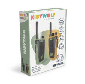 Walkie talkie Kidytalk Kidywolf zielono-pomarańczowe