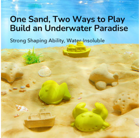 Piasek kinetyczny Mideer Zestaw z piaskownicą i akcesoriami plaża