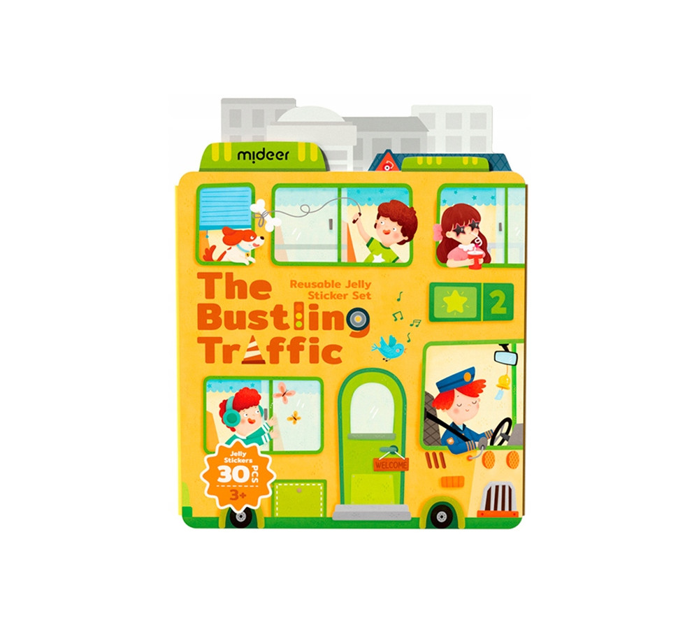 Żelowe naklejki wielorazowe mideer – Ulica (30 szt.)