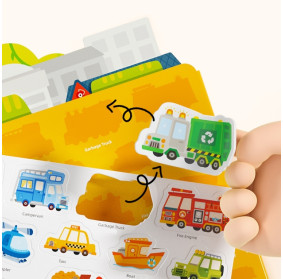 Żelowe naklejki wielorazowe mideer – Ulica (30 szt.)