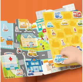 Żelowe naklejki wielorazowe mideer – Ulica (30 szt.)