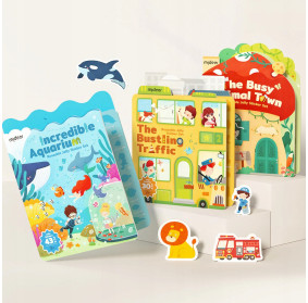 Żelowe naklejki wielorazowe mideer – Ulica (30 szt.)