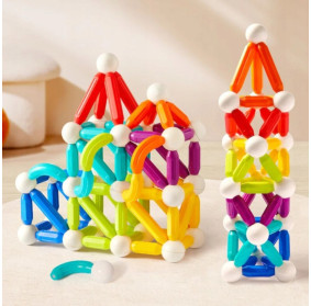 Zestaw magnetycznych pałeczek konstrukcyjnych mideer (60 el.)