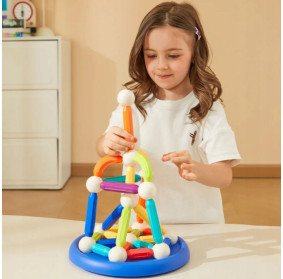 Zestaw magnetycznych pałeczek konstrukcyjnych mideer (60 el.)