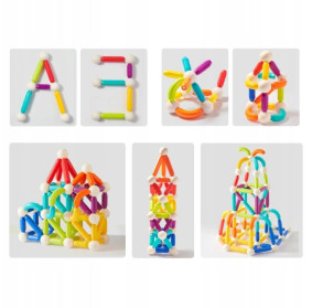 Zestaw magnetycznych pałeczek konstrukcyjnych mideer (60 el.)