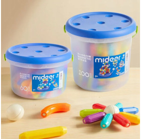 Zestaw magnetycznych pałeczek konstrukcyjnych mideer (60 el.)