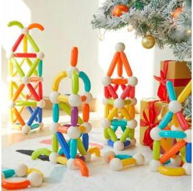 Zestaw magnetycznych pałeczek konstrukcyjnych mideer (60 el.)