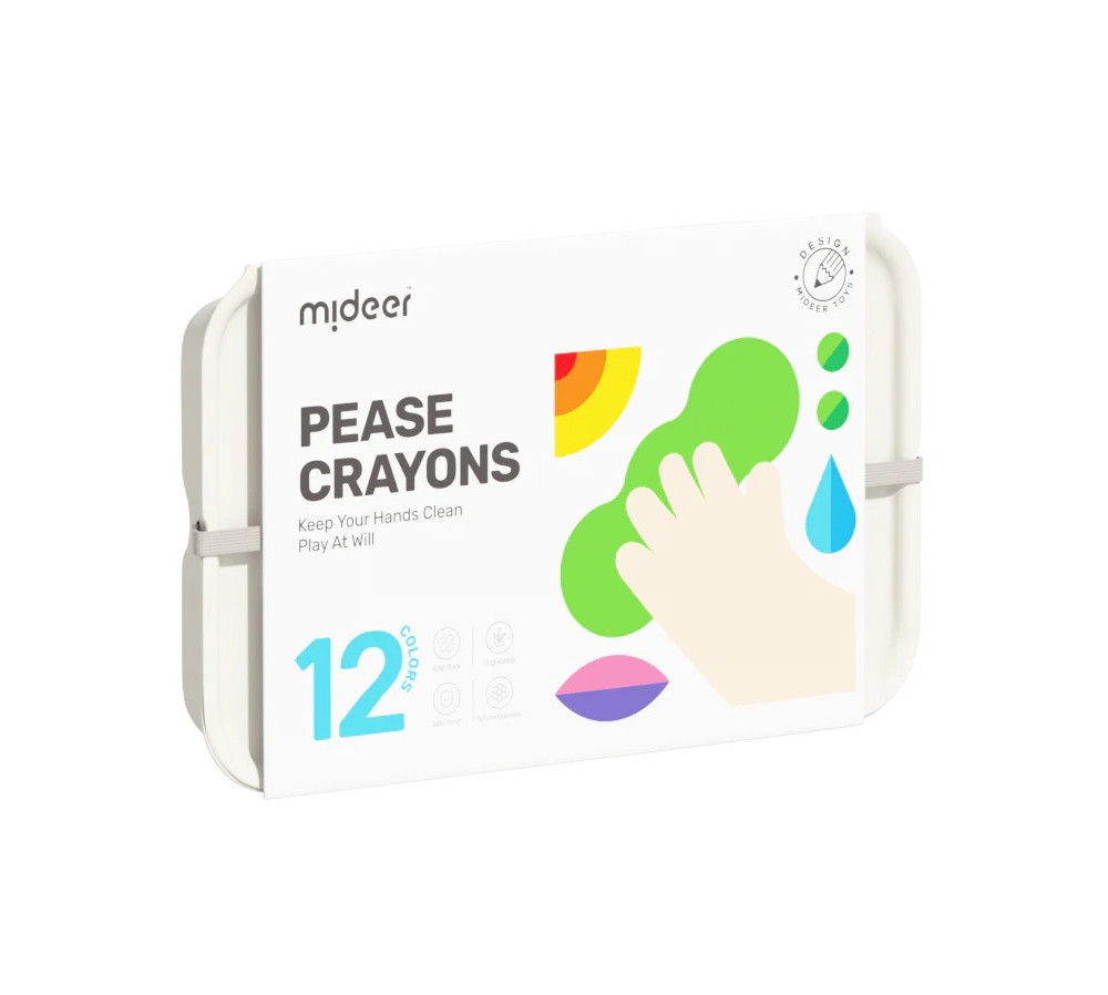 Pierwsze kredki-fasolki świecowe z wosku pszczelego mideer – 12 kolorów