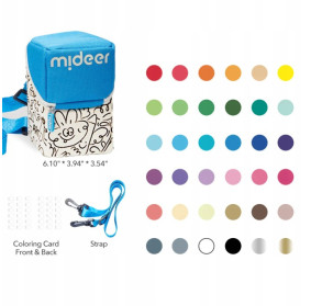 Markery akrylowe z pędzelkową końcówką mideer w futerale do kolorowania – 36 kolorów