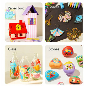 Markery akrylowe z pędzelkową końcówką mideer w futerale do kolorowania – 36 kolorów