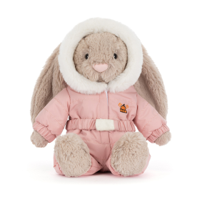 Króliczek Beżowy w Kombinezonie Zimowym 31 cm, Jellycat