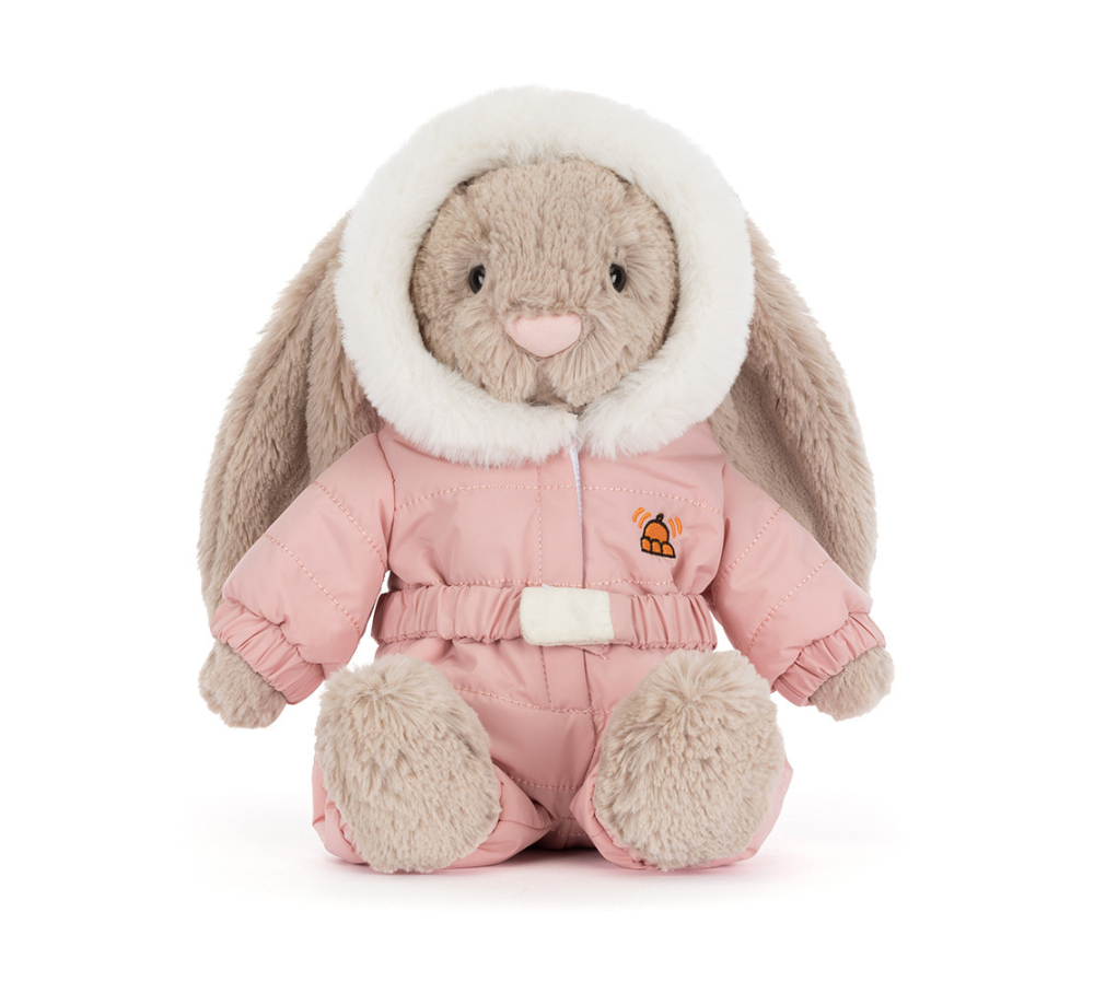 Króliczek Beżowy w Kombinezonie Zimowym 31 cm, Jellycat