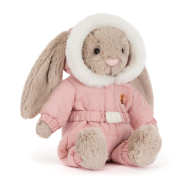 Króliczek Beżowy w Kombinezonie Zimowym 31 cm, Jellycat