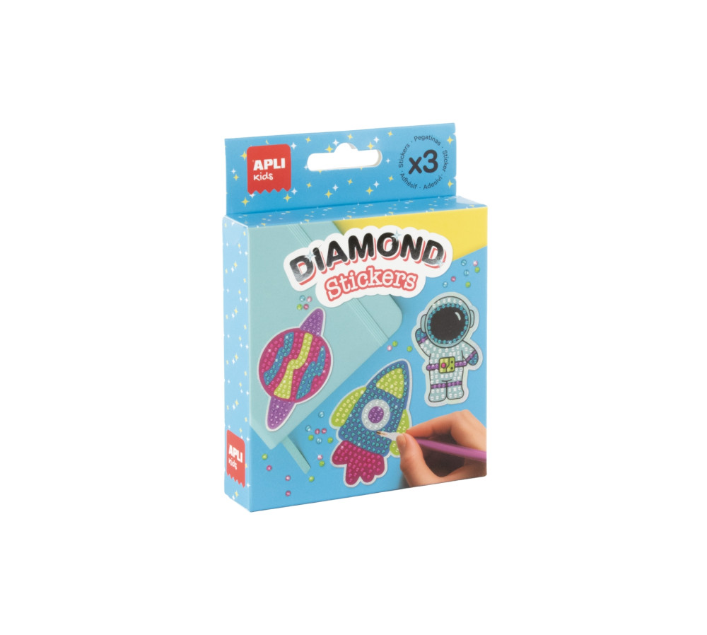 Diamentowe naklejki DIY Apli Kids - Kosmos