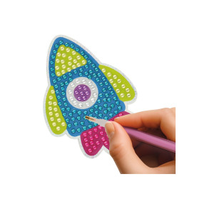 Diamentowe naklejki DIY Apli Kids - Kosmos