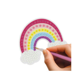 Diamentowe naklejki DIY Apli Kids - Tęcza