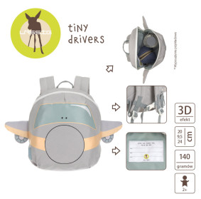Lassig Plecak mini Tiny Drivers Samolot