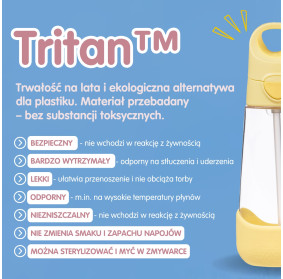 Butelka na wodę tritanowa ze słomką 600ml Sugar Plum b.box
