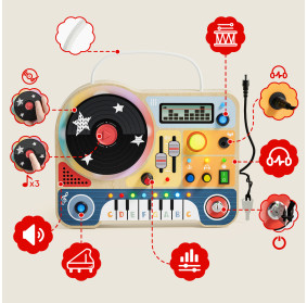 Interaktywna tablica muzyczna Mały DJ 36m+, Topbright