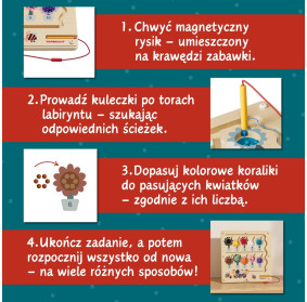 Labirynt magnetyczny Pracowita Pszczółka - 36m+, Topbright