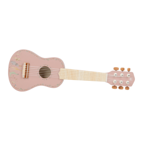 Little Dutch Drewniana gitara różowa Safari Friends FSC