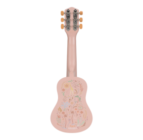 Little Dutch Drewniana gitara różowa Safari Friends FSC