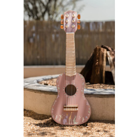 Little Dutch Drewniana gitara różowa Safari Friends FSC