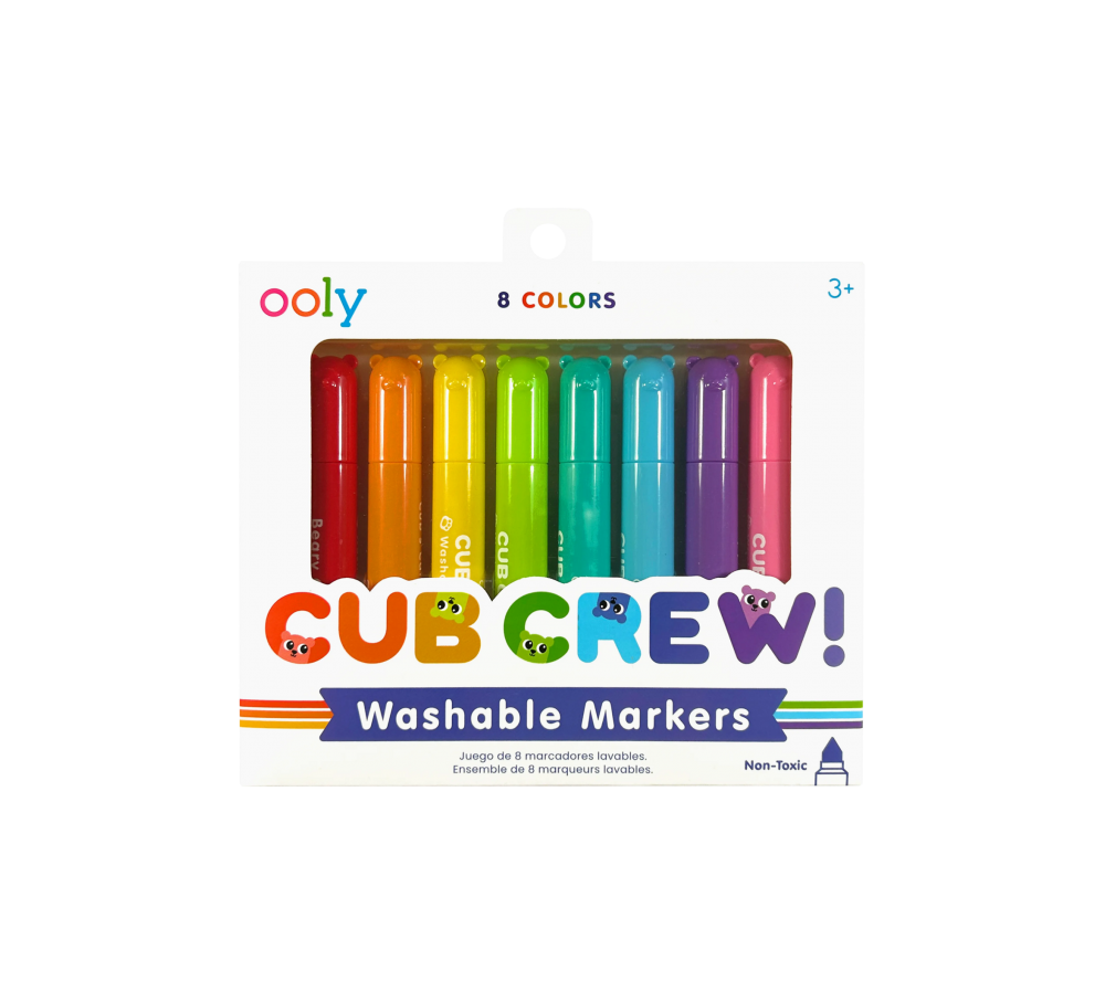 Flamastry dla Małych Rączek, Zmywalne, Misie, Cub Crew