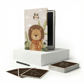 Tablet Graficzny z kartami pracy do rysowania - KidBook - Safari Kidlupe, Kidinex