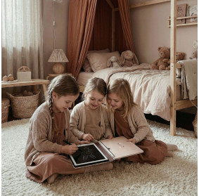 Tablet Graficzny z kartami pracy do rysowania - KidBook - Rabbit Kidlupe, Kidinex