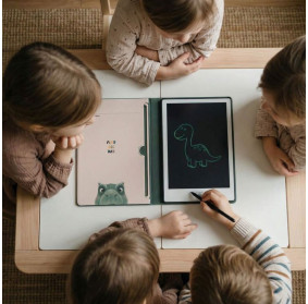 Tablet Graficzny z kartami pracy do rysowania - KidBook - Dino Kidlupe, Kidinex