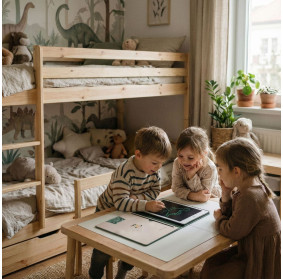 Tablet Graficzny z kartami pracy do rysowania - KidBook - Dino Kidlupe, Kidinex