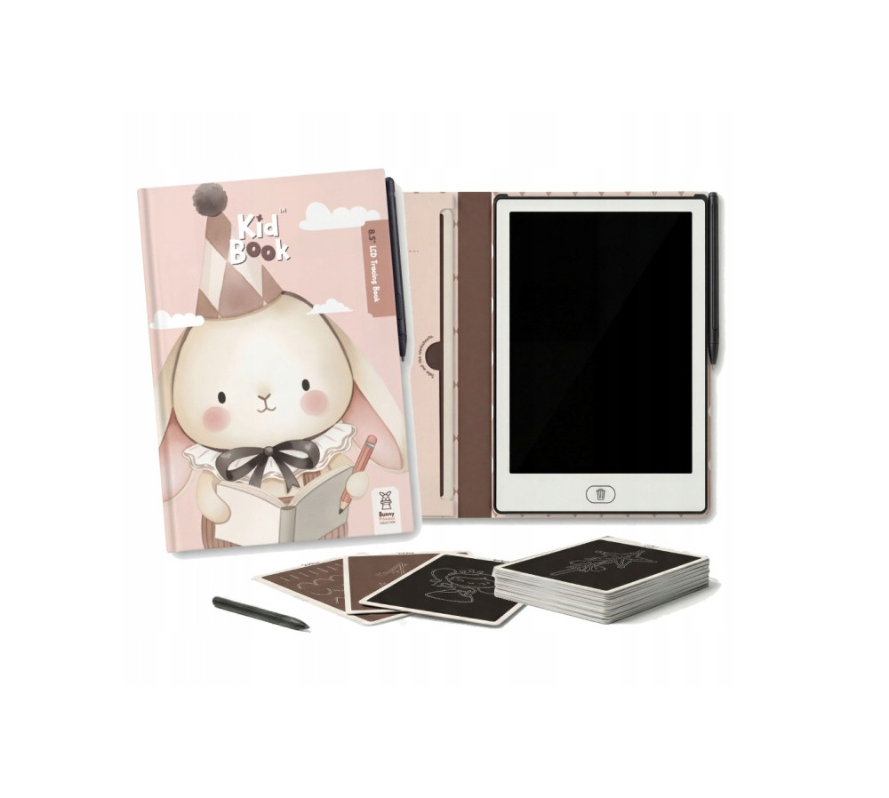 Tablet Graficzny z kartami pracy do rysowania - KidBook - Rabbit Kidlupe, Kidinex